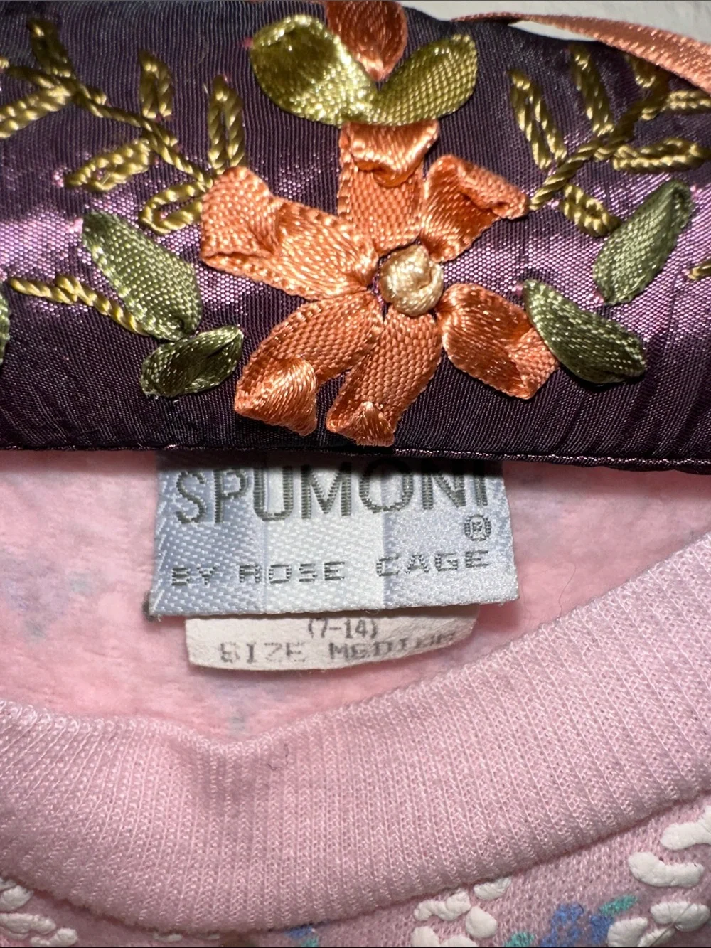 Girls Pink Elephant & Floral Knit Sweater